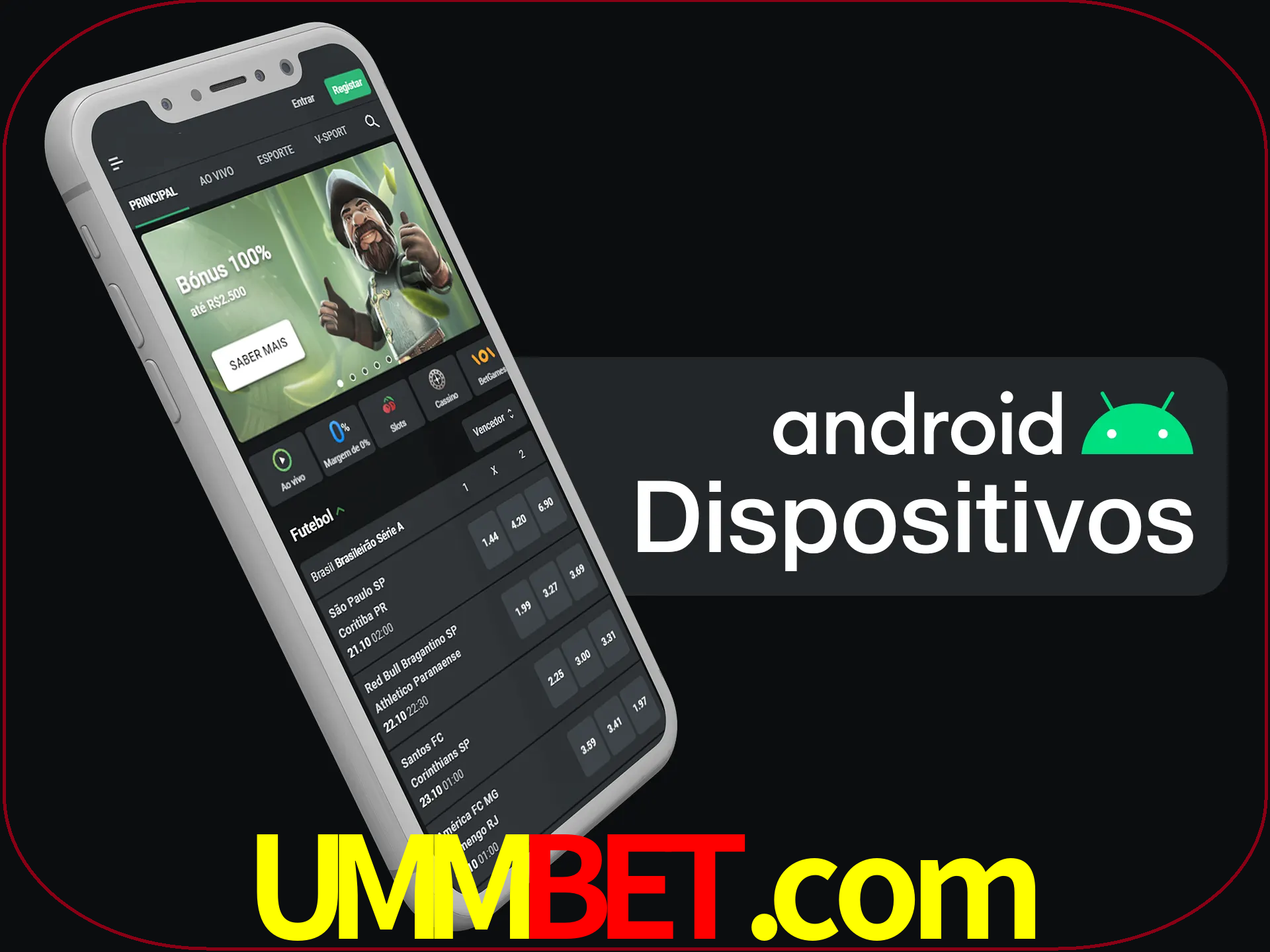 O aplicativo suporta a maioria de todos os dispositivos Android.