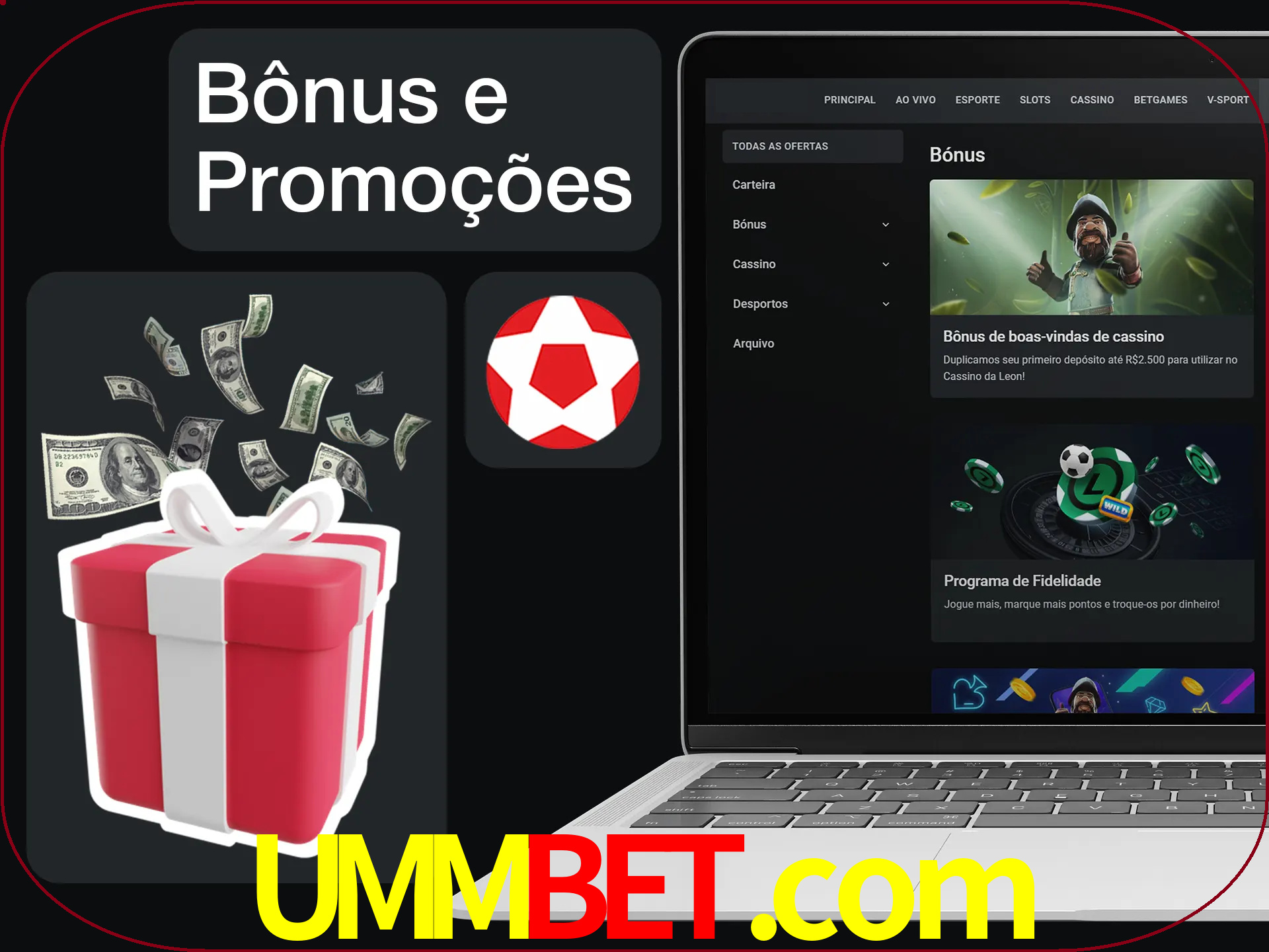 Verifique se há novos bônus e promoções.