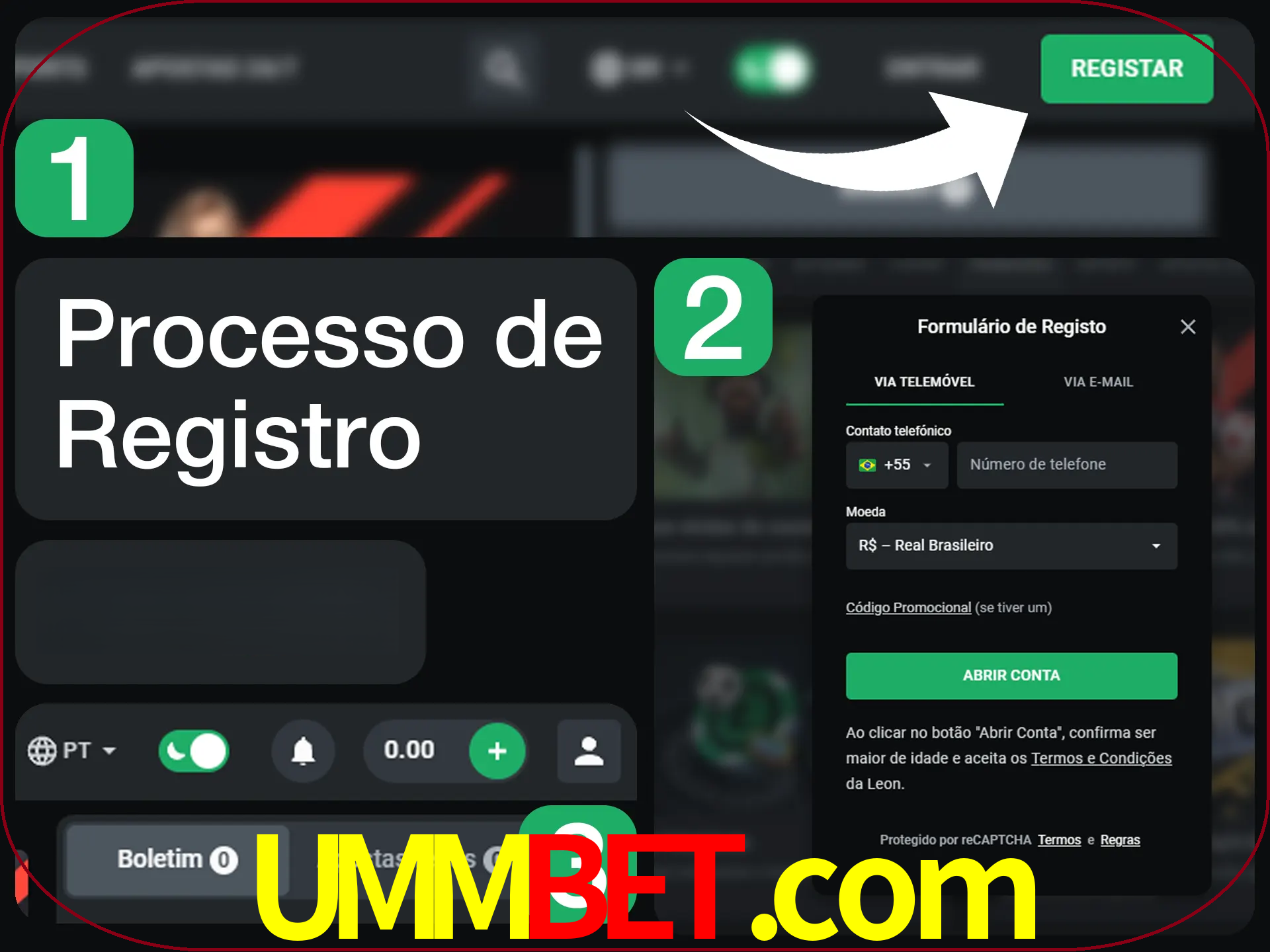 O processo de registro na LeonBet é simples.